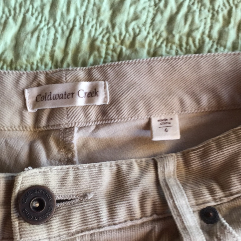 Coldwater Creek Beige corduroy jeans
